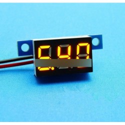 Sárga LED Panel Meter Mini lítium akku voltmérő