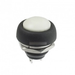 5db 12mm Vízálló ON / OFF nyomógomb kapcsoló fehér
