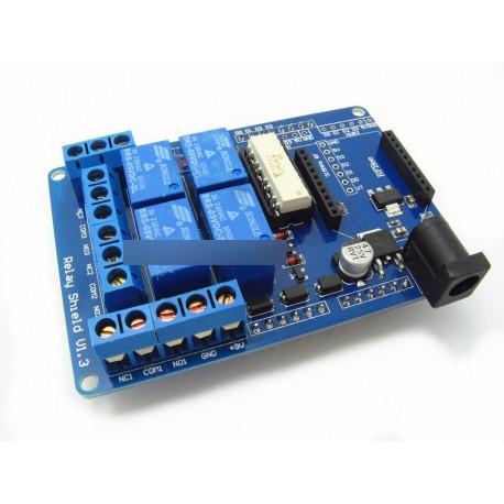 70W DC9V 4 Mechanikai relé modul pajzs Arduino