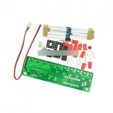 5db NE555 + CD4017 LED  lámpa modul piros