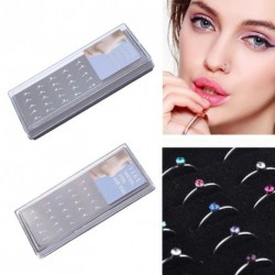 40db Crystal Silver orrkarika acél testékszer