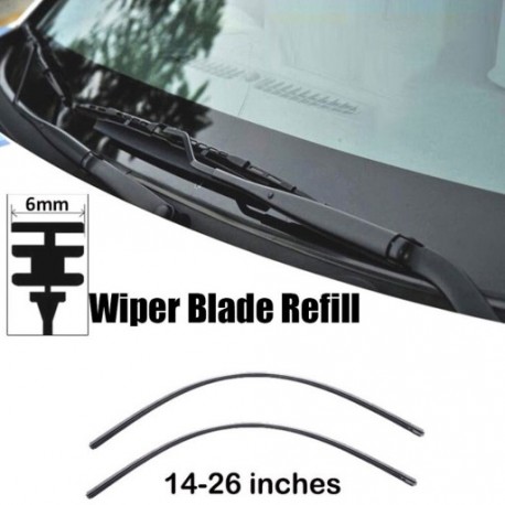 1 db 6 mm autós gumi fém ablaktörlő utántöltő 14 "/ 16" / 22 "/ 24" / 26 "