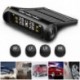 vezeték nélküli autókerék TPMS abroncsnyomás LCD monitor rendszer 4 érzékelő Solar Powered Kit