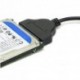 Dual USB 2.0 - 2.5inch 7 + 15 tűs SATA adat- és tápkábel adapter 2,5 " merevlemezhez HDD SSD