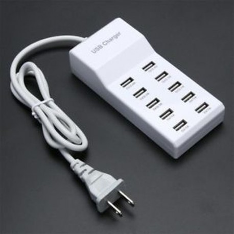 10 USB port gyors töltő adapter fal töltő HUB az IPhone Samsung Tablet