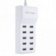 UK dugó - 10 USB port gyors töltő adapter fal töltő HUB az IPhone Samsung Tablet