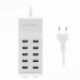 UK dugó - 10 USB port gyors töltő adapter fal töltő HUB az IPhone Samsung Tablet