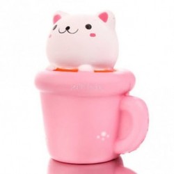 Kupa Cat - Lassú emelkedő Squishy Illatos egyszarvú Eper Penguim Tej Toy Telefon Charm Ajándék