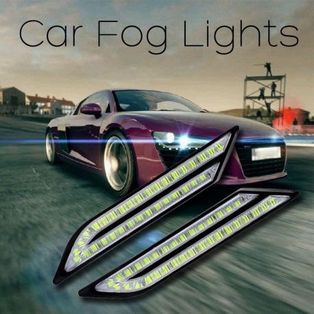 2db Autó Ködlámpa DRL nappali menetjelző Autó Fényforrás Styling vízálló