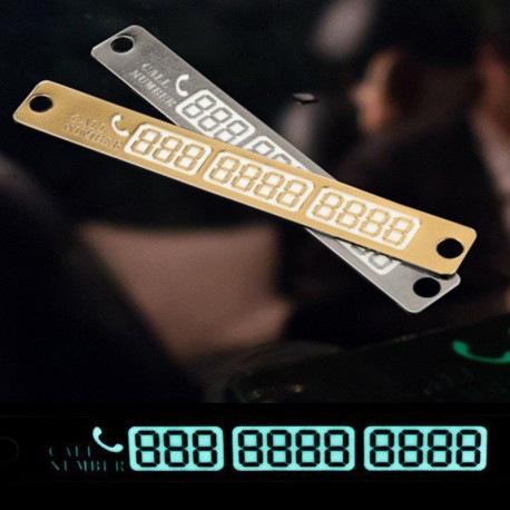 Parkoló kártya Luminous ideiglenes telefonszám jegyzet kártya Notification kiegészítő