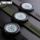 1x Divatos Férfi Gumi LED digitális karóra vízálló dátumkijelzős Katonai Kvarc Sport Karóra