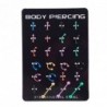 24db Rozsdamentes Szemöldök Orr nyelv fül mell test Piercing Ékszer