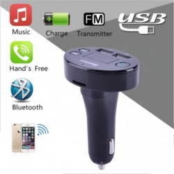 Bluetooth Vezeték nélküli FM adó MP3 lejátszó Kihangosító autóskészlet Két USB TF SD