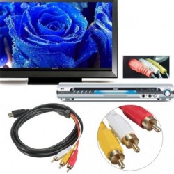 5Ft HDMI a 3-RCA Video Audio AV komponens átalakító adapter kábel HDTV