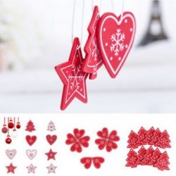 5db fa címke Xmas Tree Hanging otthoni irodai dekoráció kellékek Karácsonyi ajándék