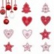 5db fa címke Xmas Tree Hanging otthoni irodai dekoráció kellékek Karácsonyi ajándék