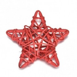 Piros - 5PCS 6CM Rattan Star díszítő díszek DIY karácsony / szülinapok &amp  Home Deor
