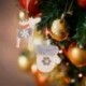 Harang - Boldog karácsonyfa dekoráció feltűnő fa szarvas medál karácsonyi függő díszek