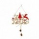 Xmas Elk Fa Plate Hollow Door Hanging Fa Pendant Karácsonyi díszek Decor