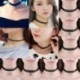 2 * - Vintage Retro Punk Fekete bőrbőr Choker Chunky Nyakörv nyaklánc medál