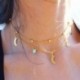 Divat Gyöngy Crystal Choker Chunky nyilatkozat Bib Lánc Nyaklánc medál Ékszer