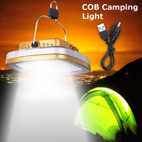 1x COB Solar Lawn Light USB sürgősségi újratölthető kempinglámpa sátor függő fény éjszaka