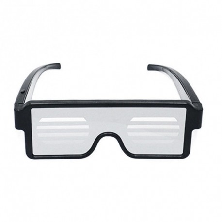 1x LED szemüveg USB újratölthető világító ragyogó napszemüveg 8 animációs móddal