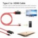 1x 2M USB C HDMI-kábel C-HDMI típushoz MacBook Samsung Galaxy S9 / S8 / Note 9 Huawei P20 Pro