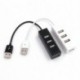 4 portos USB USB 2.0 adapter csatlakozó Hálózati be- kikapcsolás PC laptophoz