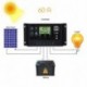 1x 12V / 24V LCD 50A napelemes töltővezérlő PWM Dual USB töltésszabályozó panel fekete