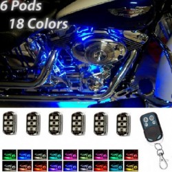 36LED Motorkerékpár Pod Light Ground Effect Kit távvezérlő autó belsőbe is