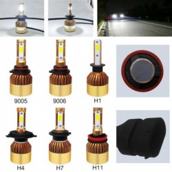 2db H4 / H7 / H11 / 41/9006/9005 72W 16000LM LED fényszóró autó Auto   izzó 6000K fehér