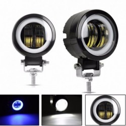 1db 3 hüvelykes 6500K 40W vízálló kerek LED Angel Eyes Bar Offroad Autó hajó munka lámpa