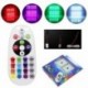 T10 BA9S adapterek RGB 5050 24SMD LED panel Dome fény  távirányítású színes LED lámpa