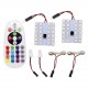 T10 BA9S adapterek RGB 5050 24SMD LED panel Dome fény  távirányítású színes LED lámpa