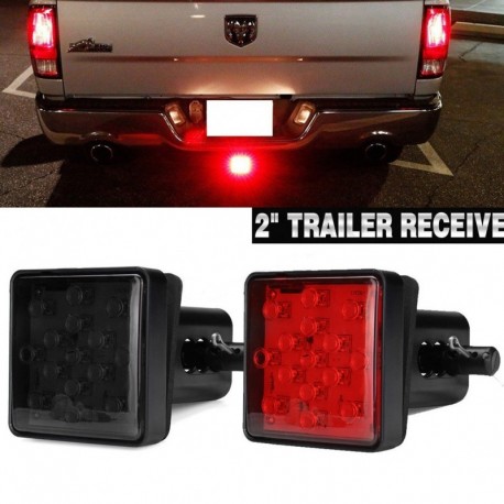 1db 2 `` Trailer Hitch Receiver fedél 15 LED fék Leds világytás 4 Pin