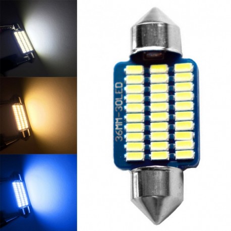 1db 36MM 30LED Autó Canbus  belső olvasás Fény lámpa izzó 12V