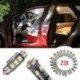 23db LED autó belső világító készlet Dome Auto tükör rendszámtábla lámpa izzó Fehér