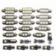 23db LED autó belső világító készlet Dome Auto tükör rendszámtábla lámpa izzó Fehér