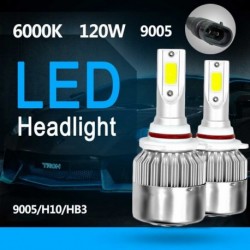2db 9005/9006 / H7 / H11 / 880 120W LED fényszóró Hi / Lo készlet izzó 6000K fehér autó ködlámpa