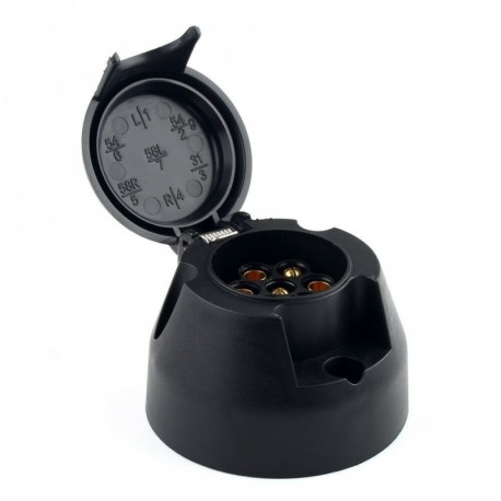 7 pólusú 12n-os műanyag dugó és aljzat-utánfutó Autó lakókocsi vezetékek világítása 12V