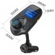 Hands-free Bluetooth autós készlet MP3 zenelejátszó FM transzmitter 5V 2.1A USB autós töltő 1.44 "LED kijelző