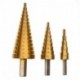 3db 4-12 / 20 / 32mm HSS Cone Step fúró Bit titán bevonatú Hex szerszámkészlet doboz