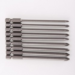 9Pdb Hex Shank 1/4 "S2 Acél 100mm hosszú mágneses keresztfejű csavarhúzó csavarhúzó fúró készlet