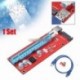 USB 3.0 Pcie PCI-E expressz 1 x 16 x Extender Riser kártya Adapter hálózati kábel piros