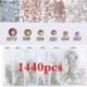 Áttetsző - 1440db Csillogó kristályos - strasszos dísz körömhöz - műkörömhöz - SS3 verzió - D