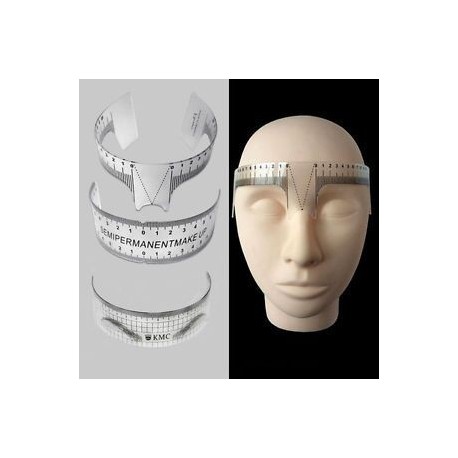 Újrafelhasználható smink szemöldök stencil mikroblasztó intézkedés tetováló uralkodó félig tartós