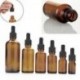 5ML. 5ml-100ml borostyán üveg folyékony reagens Pipettázza az üveg szemcsepp aromaterápiát