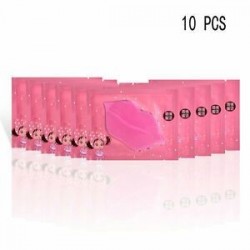 10 DB. Rengeteg 5Pcs rózsaszín kristály kollagén ajakmaszk Patch Anti Aging ráncok hidratáló