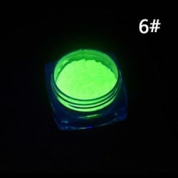 1 adag Sötétben világító - Foszforeszkáló pigment por körömhöz - műkörömhöz - 6-os verzió
